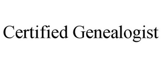 CERTIFIED GENEALOGIST