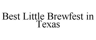 BEST LITTLE BREWFEST IN TEXAS