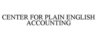 CENTER FOR PLAIN ENGLISH ACCOUNTING