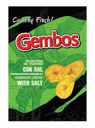 CRUNCHY FRESH ! GEMBOS TAJADITAS DE PLATANO CON SAL / PLANTAIN CHIPS WITH SALT