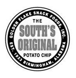 THE SOUTH'S ORIGINAL POTATO CHIP GOLDEN FLAKE SNACK FOODS, INC. EST. 1923 BIRMINGHAM, ALABAMA