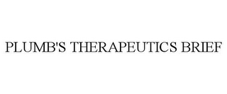 PLUMB'S THERAPEUTICS BRIEF