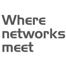 WHERE NETWORKS MEET