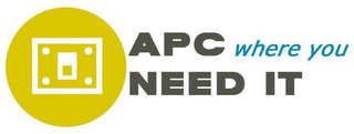 APC WHERE YOU NEED IT