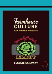 FARMHOUSE CULTURE RAW ORGANIC GOODNESS NATURALLY PROBIOTIC KRAUT CLASSIC CARAWAY