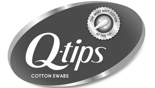 Q-TIPS COTTON SWABS THE MOST SOFT COTTON AT THE TIP