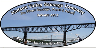 HUDSON VALLEY SAUSAGE COMPANY THE FINEST SAUSAGE, WURST & SALUMI 845-691-9312 MARK & TONI ELIA ELIASMARKET@OPTONLINE.NET