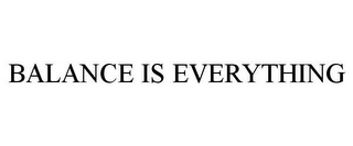 BALANCE IS EVERYTHING