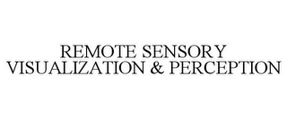 REMOTE SENSORY VISUALIZATION & PERCEPTION