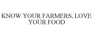 KNOW YOUR FARMERS, LOVE YOUR FOOD