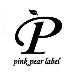 P PINK PEAR LABEL