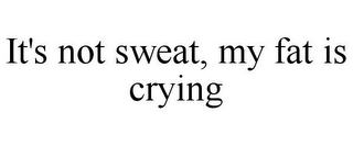 IT'S NOT SWEAT, MY FAT IS CRYING