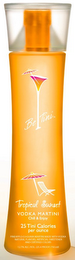 BE TINI TROPICAL SUNSET VODKA MARTINI CHILL & ENJOY 25 TINI CALORIES PER OUNCE PINEAPPLE-OJ-GUAVA MARTINI MADE WITH VODKA NATURAL FLAVORS, ARTIFICIAL SWEETNER AND CERTIFIED COLORS 12.7% ALC/VOL 125.4 PROOF) 7.50MIL