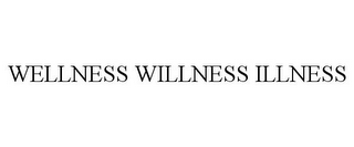 WELLNESS WILLNESS ILLNESS