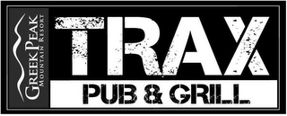 GREEK PEAK MOUNTAIN RESORT TRAX PUB & GRILL