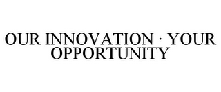 OUR INNOVATION · YOUR OPPORTUNITY