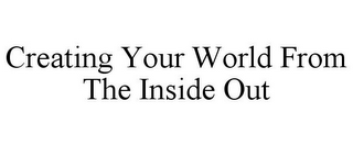 CREATING YOUR WORLD FROM THE INSIDE OUT