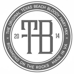 THE ORIGINAL TEXAS BEACH BLOODY MARY MIX RICHMOND ON THE ROCKS MADE IN VA 20 TB 14