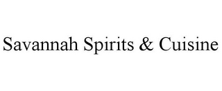 SAVANNAH SPIRITS & CUISINE