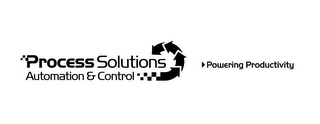 PROCESS SOLUTIONS AUTOMATION & CONTROL POWERING PRODUCTIVITY