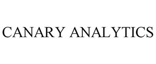 CANARY ANALYTICS