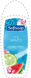 SOFTSOAP FIJI WAVES CUCUMBER & MELON CONCOMBRE ET MELON