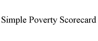 SIMPLE POVERTY SCORECARD