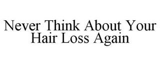 NEVER THINK ABOUT YOUR HAIR LOSS AGAIN