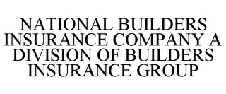 NATIONAL BUILDERS INSURANCE COMPANY A DIVISION OF BUILDERS INSURANCE GROUP