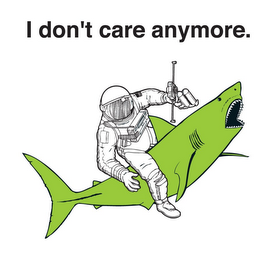 I DON'T CARE ANYMORE.