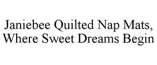 JANIEBEE QUILTED NAP MATS, WHERE SWEET DREAMS BEGIN
