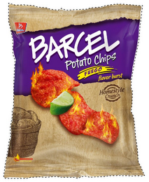 B BARCEL POTATO CHIPS FUEGO FLAVOR BURST HOMESTYLE CRUNCH