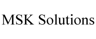 MSK SOLUTIONS