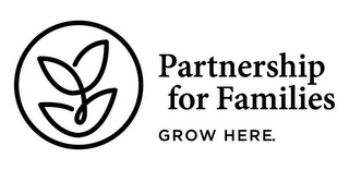 PARTNERSHIP FOR FAMILIES GROW HERE.