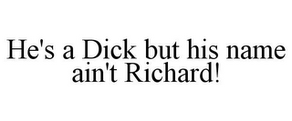 HE'S A DICK BUT HIS NAME AIN'T RICHARD!