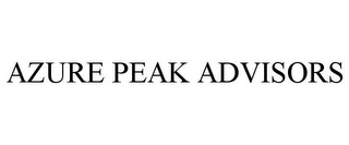 AZURE PEAK ADVISORS