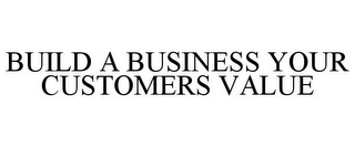 BUILD A BUSINESS YOUR CUSTOMERS VALUE