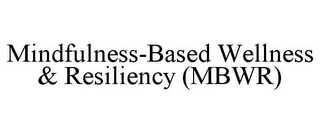 MINDFULNESS-BASED WELLNESS & RESILIENCY (MBWR)