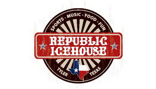 REPUBLIC ICEHOUSE SPORTS · MUSIC · FOOD· FUN TYLER TEXAS