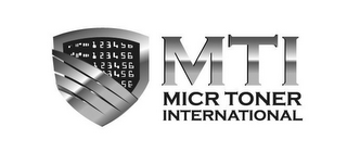 MTI MICR TONER INTERNATIONAL 123456