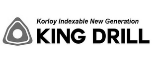 KORLOY INDEXABLE NEW GENERATION KING DRILL