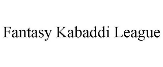 FANTASY KABADDI LEAGUE