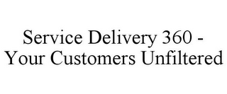 SERVICE DELIVERY 360 - YOUR CUSTOMERS UNFILTERED