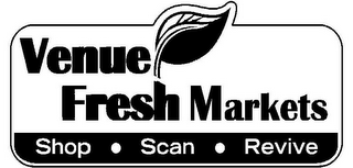 VENUE FRESH MARKETS SHOP · SCAN · REVIVE