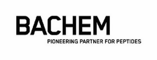 BACHEM PIONEERING PARTNER FOR PEPTIDES