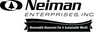 NEIMAN ENTERPRISES, INC. RENEWABLE RESOURCES FOR A SUSTAINABLE WORLD.