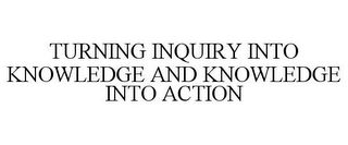 TURNING INQUIRY INTO KNOWLEDGE AND KNOWLEDGE INTO ACTION