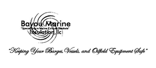 BAYOU MARINE INSULATION, LLC "SPECIALIZING IN MARINE EXHAUST BLANKETS" "KEEPING YOUR BARGES,VESSELS, AND OILFIELD EQUIPMENT SAFE"