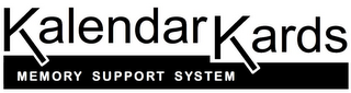 KALENDARKARDS MEMORY SUPPORT SYSTEM