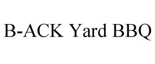 B-ACK YARD BBQ